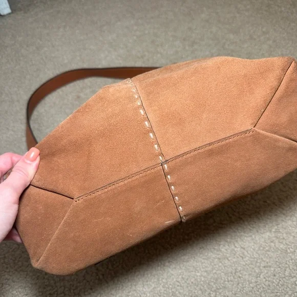 Tory Burch Tan Suede McGraw Hobo Bag - Picture 7 of 8